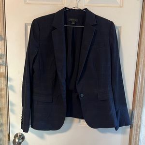 ANN TAYLOR DARK BLUE SUIT JACKET BLAZER WORK ATTIRE
